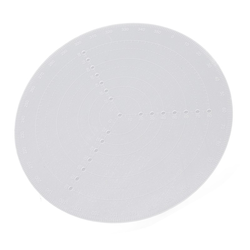 Round Center Finder Acrylic Semi Transparent Compass Drawing Measurement Tools