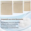 Pack of 6 Premium Cotton Laundry Bags with Zip Without