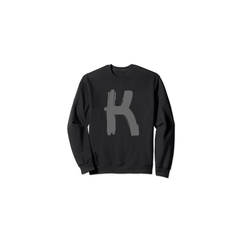 Creative Bold Dark Grey Letter K - Alphabet - Marker