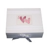 White Cotton Cards"50" Birthday Memories, Love Hearts Design Large Keepsake