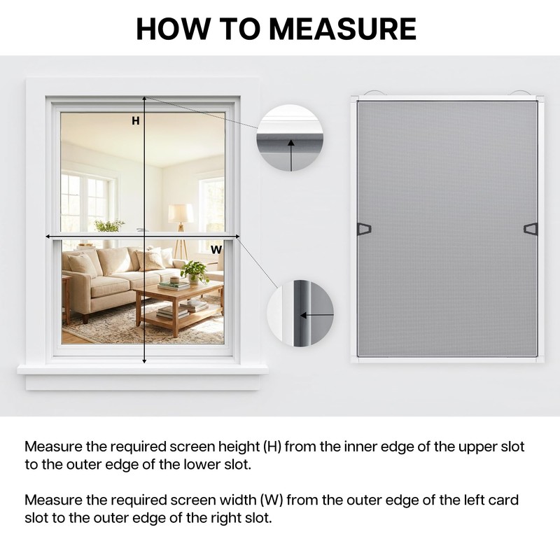 Paramondo 2 Sets DIY Window Screen Frame Kit, White, 46"