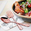 Stapava 53-Piece Copper Silverware Set with Serving Utensils for 8,