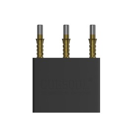 CUESOUL TOUCH POINT II Replacement Dart Steel Points,Collar Design,Titanium Coated,Pack of 3pcs