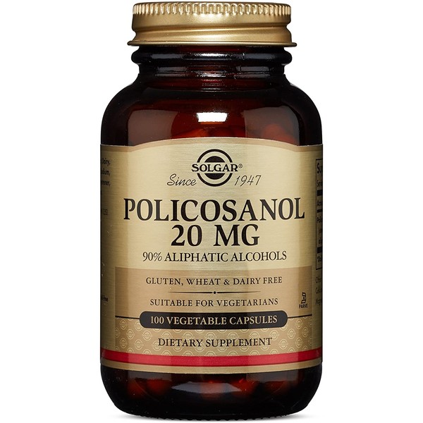 Solgar – Policosanol 20 mg, 100 Vegetable Capsules