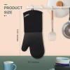 sungwoo Extra Long Silicone Oven Mitts,Heat Resistant Gloves with Quilted