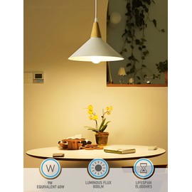 TORCHSTAR A19 LED Light Bulbs 60W Equivalent, UL Listed, 3000K Warm White, Dimmable, 9W, 800lm, Flicker Free, E26 Standard Base LED Bulb for Ceiling Fan, Lamp, 15,000hrs, Pack of 6