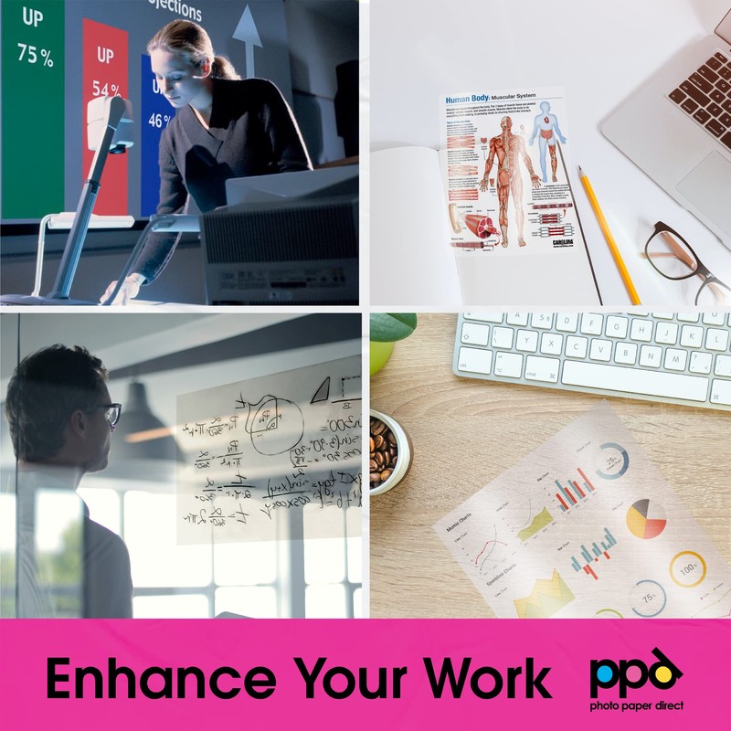 PPD A4 X 20 Films Transparents pour Rétroprojecteur, Impression Jet