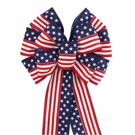 13 inch Stars and Stripes Patriotic Flag Bow by Package Perfect Bows