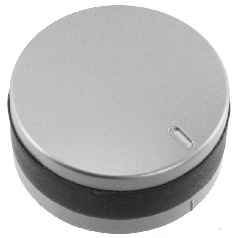 SPARES2GO Silver/Black Switch Knobs compatible with Lamona LAM3200 LAM3204 LAM3401