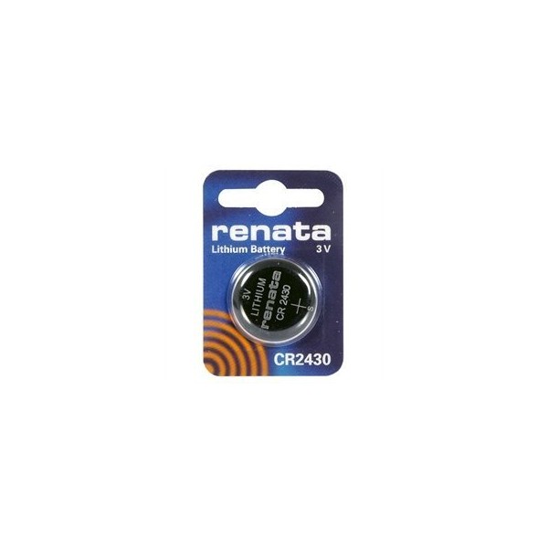 Renata #CR2430 Lithium Coin Battery 3V Blister Card Packaged for Peg Hook Durable New