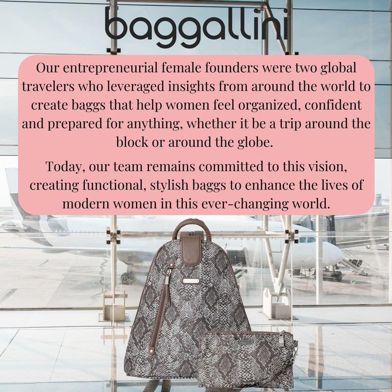 Baggallini Women's Metro Backpack with RFID Phone Wristlet Ballet Flat,