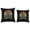 Retro Horseback Riding Lifestyle Equestrian Rider Throw Pillow
