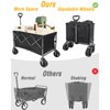 185L Collapsible Foldable Wagon with 300lbs Weight Capacity, Heavy Duty