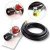 MENSI 10FT 20PSI Adjustable Propane Regulator Hose with Brass Orifice