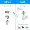 Shower Extension Adapter, 360° Adjustable Swivel Shower Head Angle Adapter，Shower