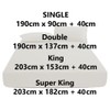 KHIM 100% Cotton 40CM/16inch Extra Deep Fitted Sheet Single, Double,