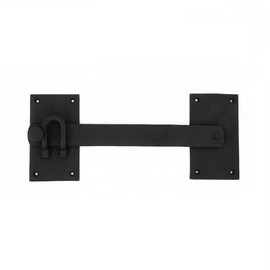 Renovators Supply Manufacturing Black Iron Gate Flip Latch 12" Large Antique Two Sided Flip Locks Rust Resistant Powder Coated Barn Door and Fence Gate Latches with Hardware