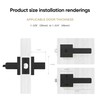 Karlstone 5 Pack Matte Black Door Handle with Lock and