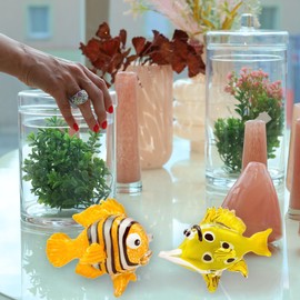 CRISTALICA Glasfigur Fisch Bubble Höhe ca. 15cm Handarbeit