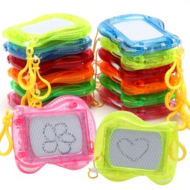 Tutamaz Mini Magic Board Colouring Board Key Ring Pack of 12 Party Bags Children's Birthday Writing Board Toy from 3 4 5 6 7 8 Years Writing Tray Gifts for Children Christmas Birthday
