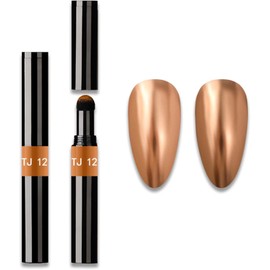 Pluma de polvo de uñas cromada, plumas de polvo de pigmento de uñas metálico, polvo de brillo de uñas brillante, cojín de aire, pluma de esmalte holográfico, arte de uñas, decoración de manicura, barras de polvo de uñas (12#)