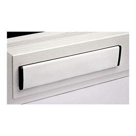 Yale YLP44-06/03-CP Letterplate/Letterbox, 300 mm, Fits 38-78 mm Doors, White Finish