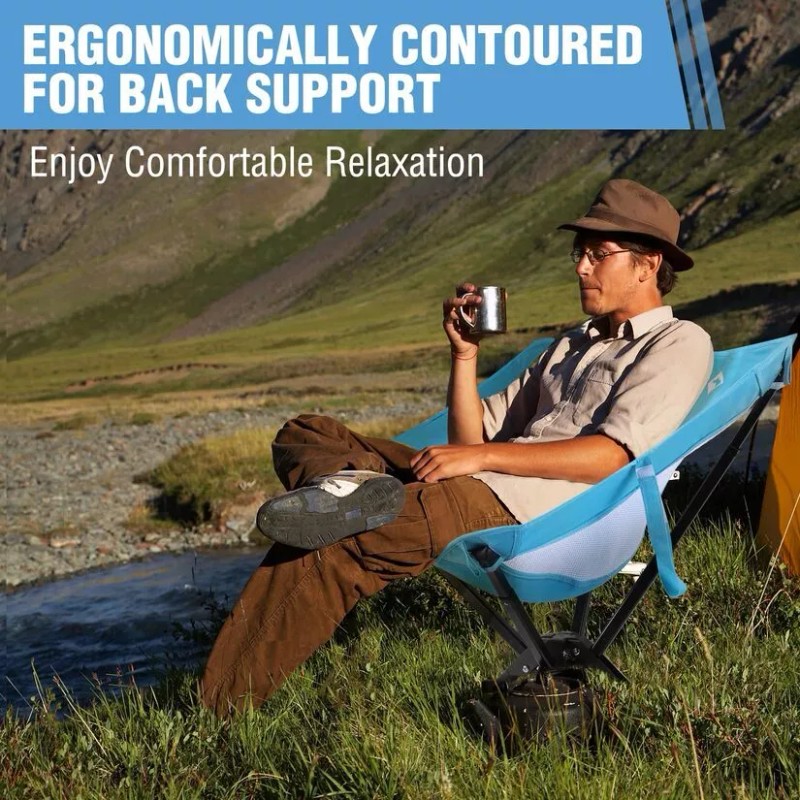 VILLEY Portable Folding Chair Lightweight Camping Chair Quick Setup for