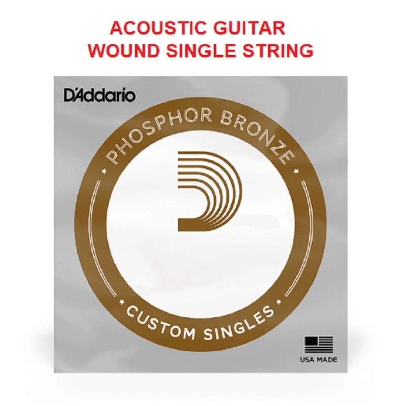 D'Addario Single String .034 Phosphor Bronze Wound Acoustic Guitar String