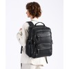 Taertii Leather Backpack For 17.3" Laptop, Travel Weekender Large Capacity