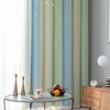 2pc Curtain Simple Gradient Hollow-out Star Pattern Double Layer Blackout