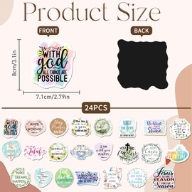 24 Pcs Locker Magnets Decorations for Girls, Christian Inspirational Fridge Magnets Set with Bible Verses, Motivational Back to School Gifts for Teens, Students, or Teachers