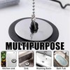Pack of 3 Drain Plugs, Sink Plug with Plug Chain,