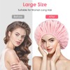 Auban Shower Cap, Shower Cap for Women Terry Cloth Lined