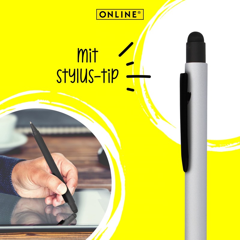 Online Ballpoint Pen Aluminium Stylus Silver, Retractable Ballpoint Pen Made