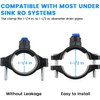 2 Pcs 1/4 Inch Quick Connect Clamps Black Plastic Drain