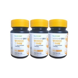 NutriD-Day 뉴트리디데이 NEW 플러스 멀티비타민 앤 미네랄 3병 선물세트 NutriD-Day NEW Plus Multivitamin and Mineral 3-Bottle Gift Set