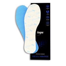 Next Generation Anti-Bacterial Odour Killing Shoe Insoles Inserts – Ultra-Fresh Technology with Zinc Pyrithione - Kaps Fresh Carbonex (41 EUR / 7 UK Men)