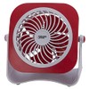 PowerZone Dual Powdered Table Fan, 2 Speeds, Plastic, 4 In