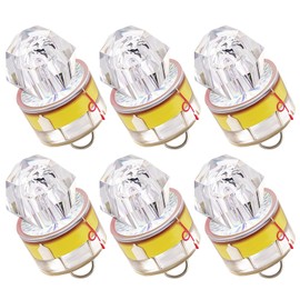 QualyQualy 6pcs LED Fishing Lures Deep Drop Fishing Lights Underwater Flasher Lights Bass Halibut Walleye Lures Attractant (Diamond Style-6packs)