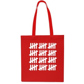60th Birthday Tally Count Tote Shopping Gym Beach Bag 42cm x38cm, 10 litrest-Small-Red