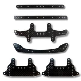 TAGATORON Carbon Starter Set, 5 Types, 6 Pieces, Assorted, Assorted Set (2 Rear Brakes + Bow Carbon & Rear Multi & 1 Straight Plate)