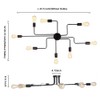 LynPon Industrial Ceiling Light Fixture Black Lighting Fixtures Metal Semi
