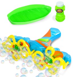 Kidzlane Bubble Blaster | Bubbles for Kids and Toddlers | Light Up Bubble Machine for Kids | Bubble Blower Wand with 4 oz Solution Included | Handheld Toy Bubble Maker Ages 3+
