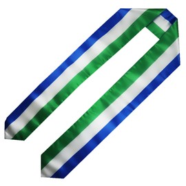 SNUWITH Sierra Leone Flag Graduation Sash/Stole/Scarf 180X13CM Double Sided for Study Aboard International Students Graduation Decoration Item Gift