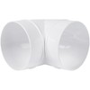 ECOPRO VENT 4-Inch White Plastic 90-Degree Elbow Duct Fitting for