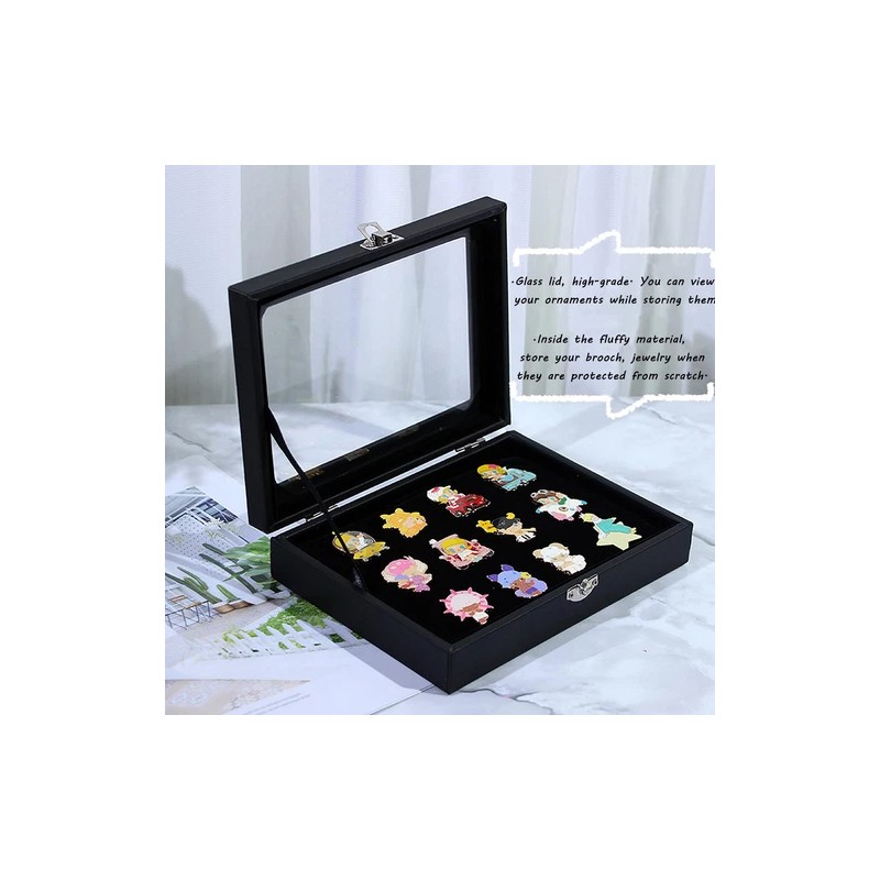 TANG SONG Black Pin Display Case Box 7.9''x 6'' Brooch