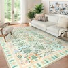 Rugalia Washable Floral 8x10 Area Rugs for Living Room, Soft