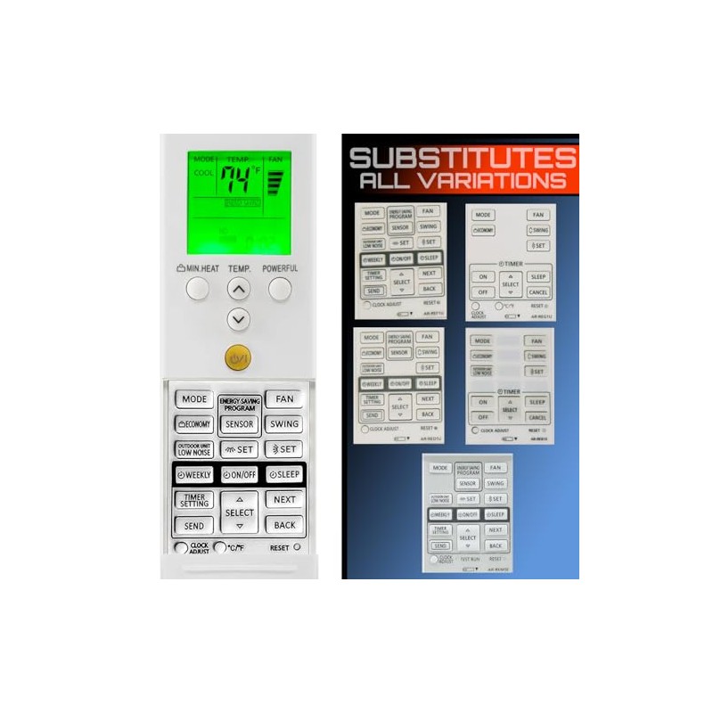 Replacement Remote Control for Fujitsu Air Condioners AR-REF1U AR-RED1U AR-REG1U