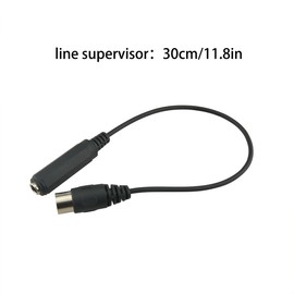 Ruiwaer Black 6.35mm Female 1/4'' TRS to DIN 5 Pin MIDI Cable Adapter for Speaker, Amplifier, Mixer to MIDI Keyboard, Synthesizer and Guitar Connection