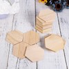 SUPVOX Wood Slices Ornaments Hexagon Shape Wood Slabs Craft DIY